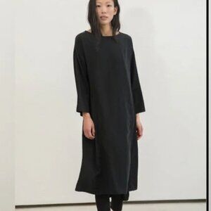 Elizabeth Suzann Parabola Dress in Black Silk Crepe, Size XXS (Oversize fit)